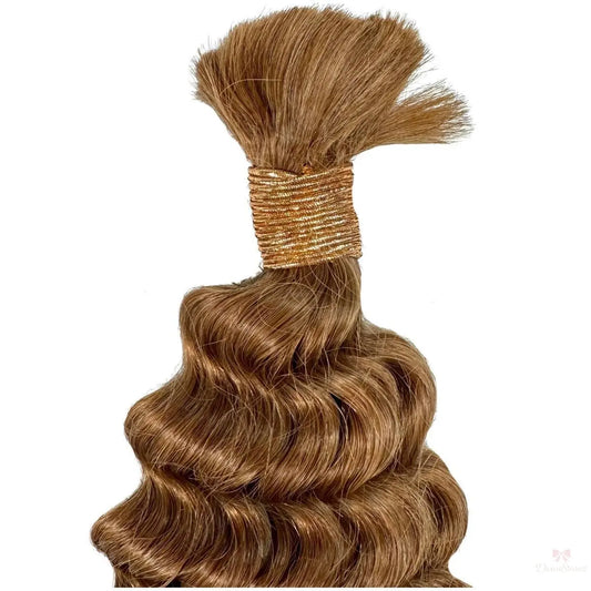 Auburn Deep Wave Bulk Human Hair Extensions