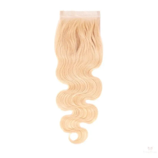 Blonde Body Wave 4x4 Transparent Closure
