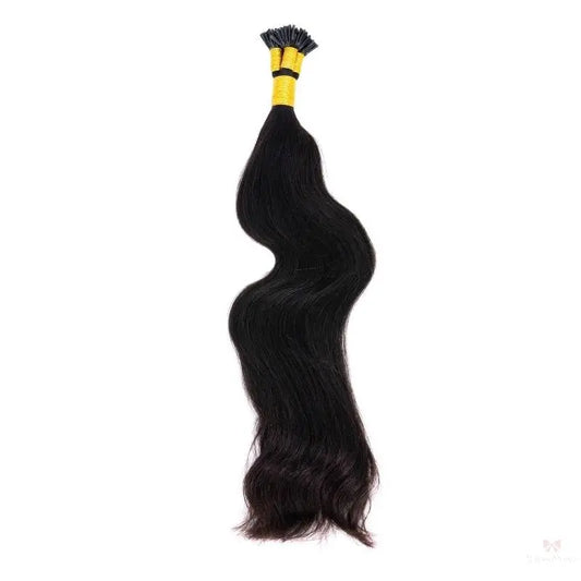 Indian Wavy Natural Black I-Tip