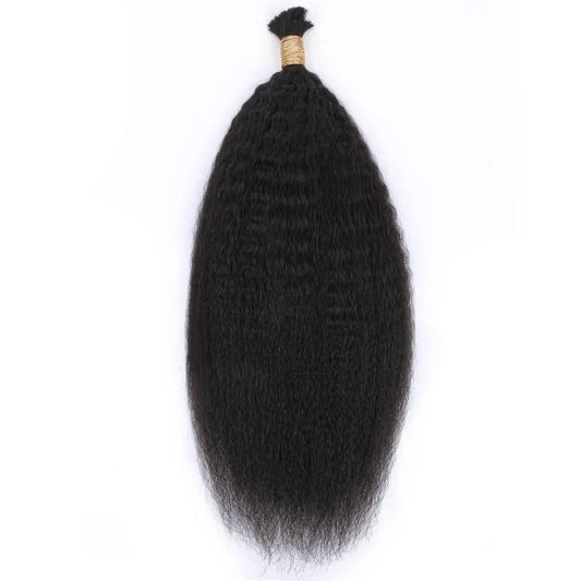 Kinky Straight Bulk Human Hair Extensions